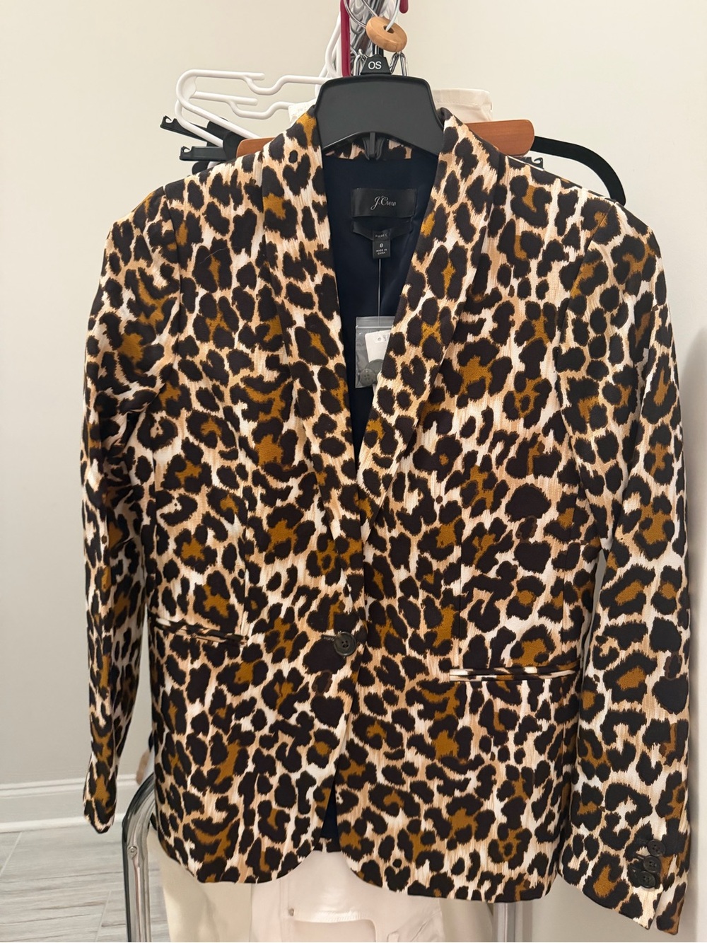 J. Crew Leopard Print Blazer in Brown & Black